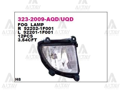 KIA Sportage Sağ Ön Aydınlatma 2005-2008 Sıs Lambası On Sag OEM 323-2009R-UQD